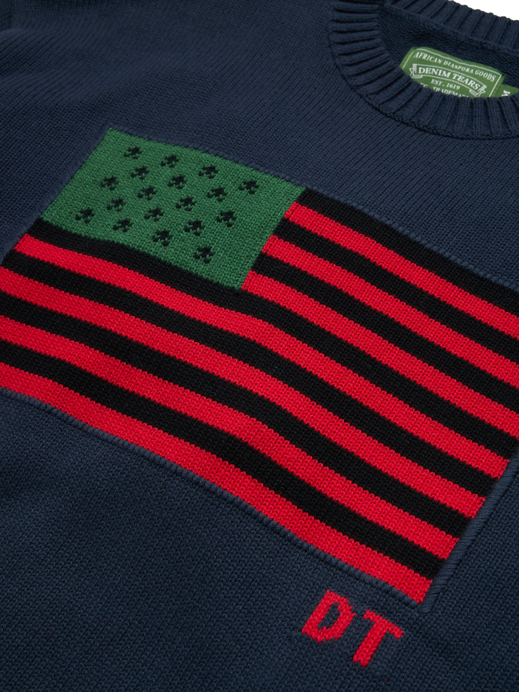 Pan-African American Pilled Sweater Navy