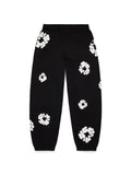 Cotton Wreath Sweatpants Black