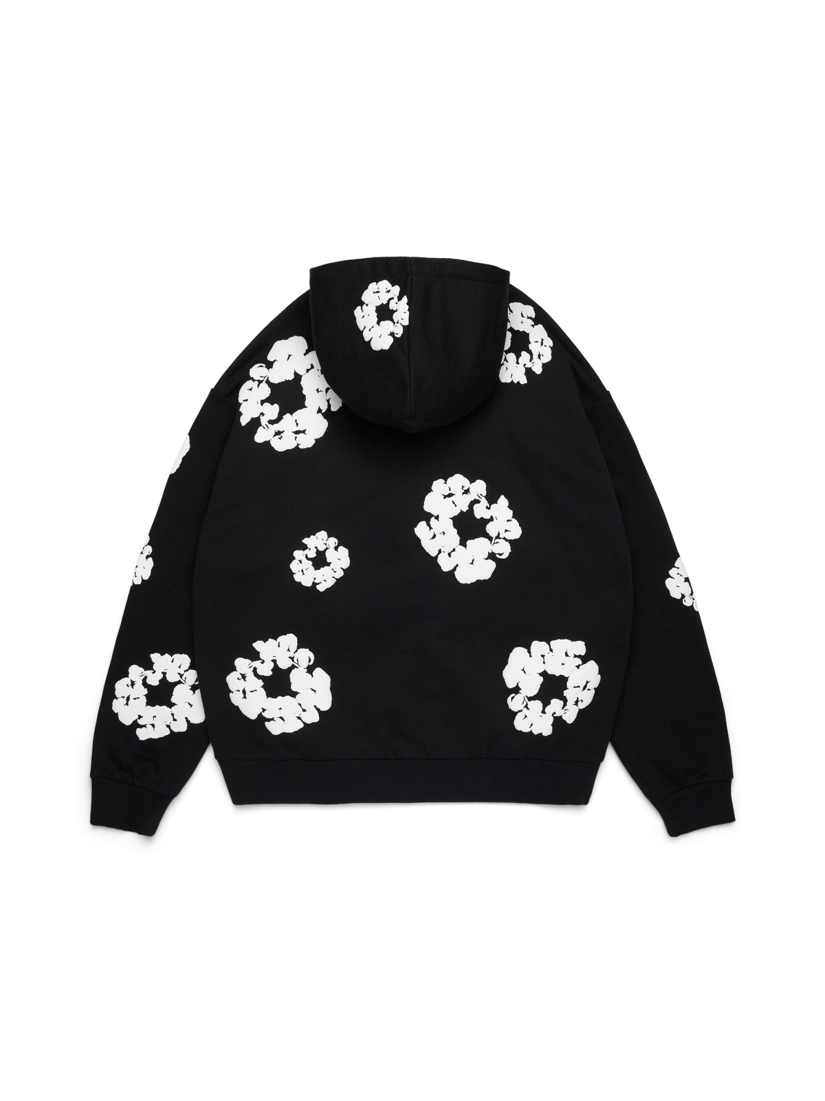Cotton Wreath Hoodie Black