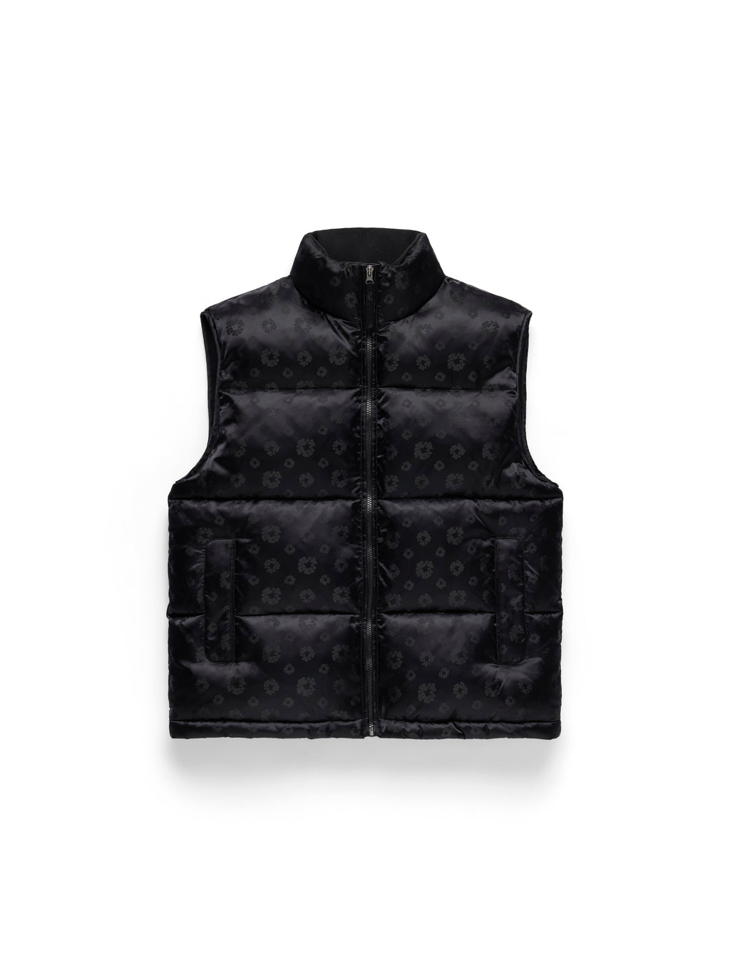 Jacquard Monogram Cotton Wreath Vest Black