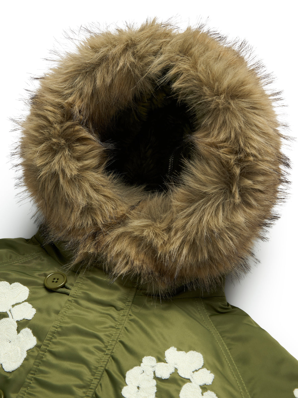 Cotton Wreath Chainstitch N-2B Flight Jacket Military Green