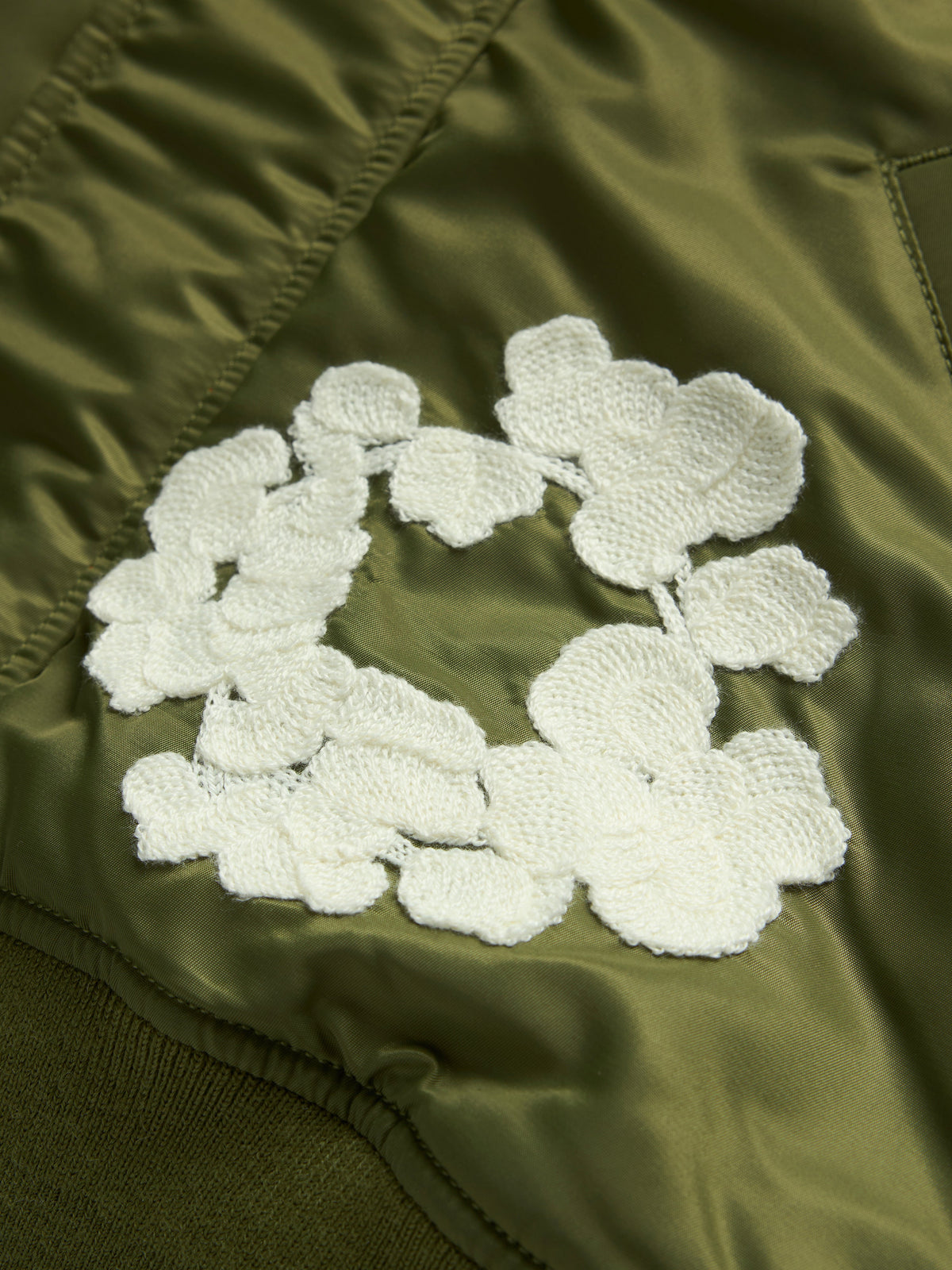 Cotton Wreath Chainstitch N-2B Flight Jacket Military Green
