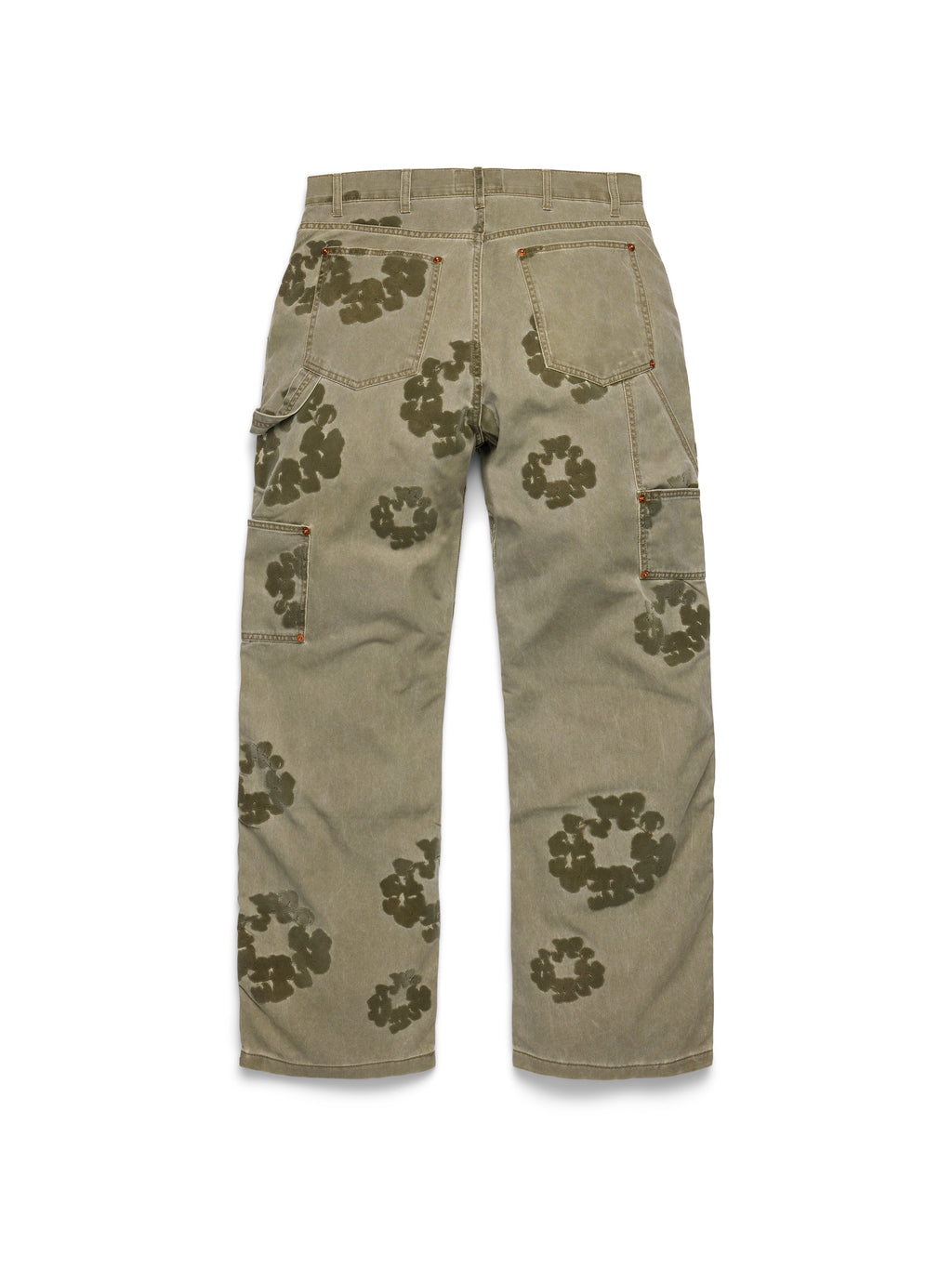Cotton Wreath Flocked Carpenter Pant