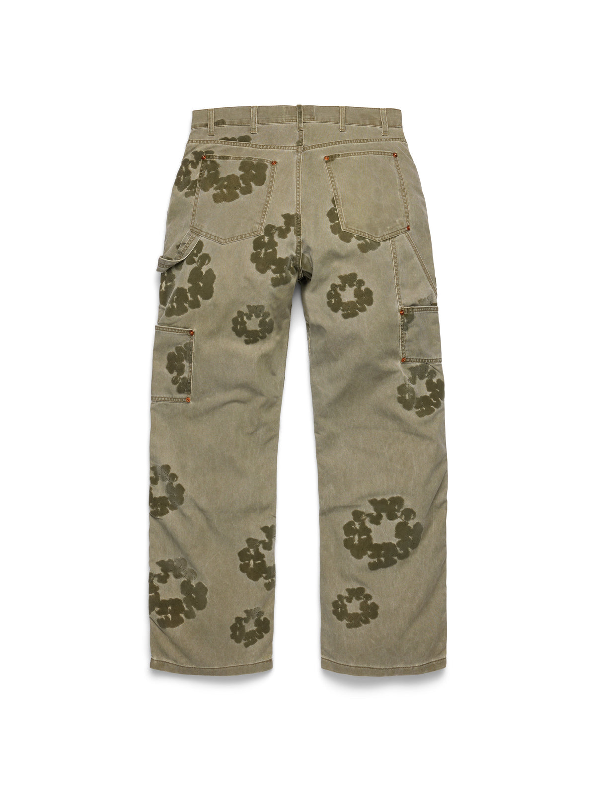 Cotton Wreath Flocked Carpenter Pant