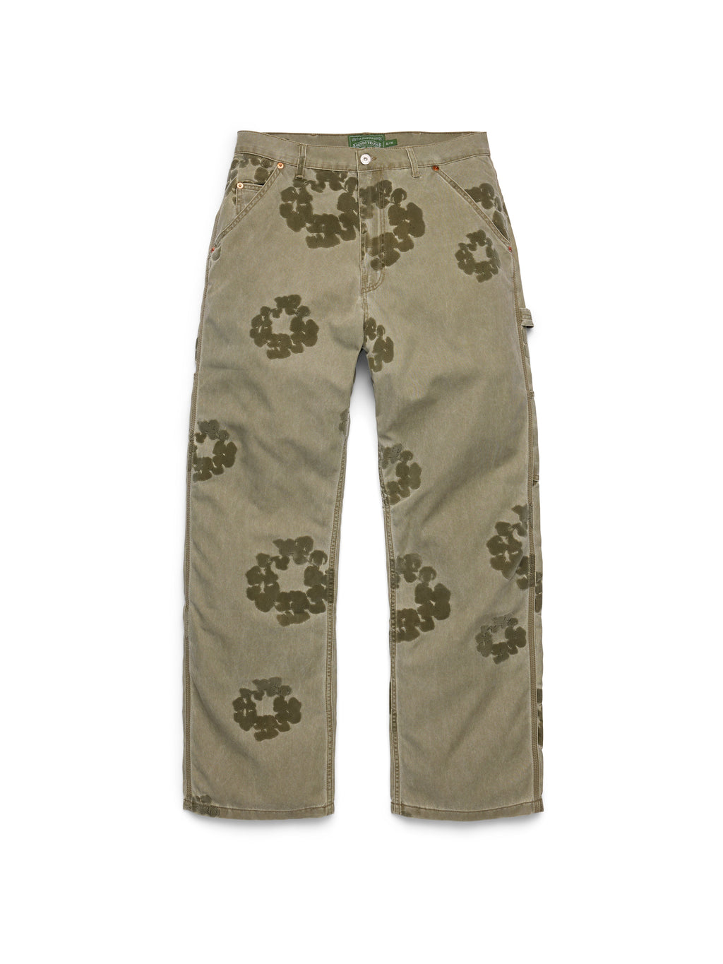 Cotton Wreath Flocked Carpenter Pant