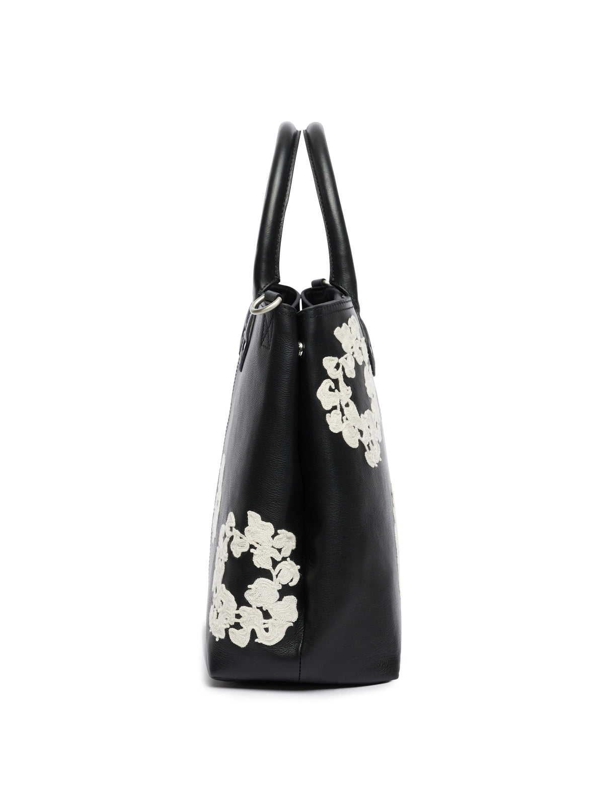 Cotton Wreath Leather Bag Large