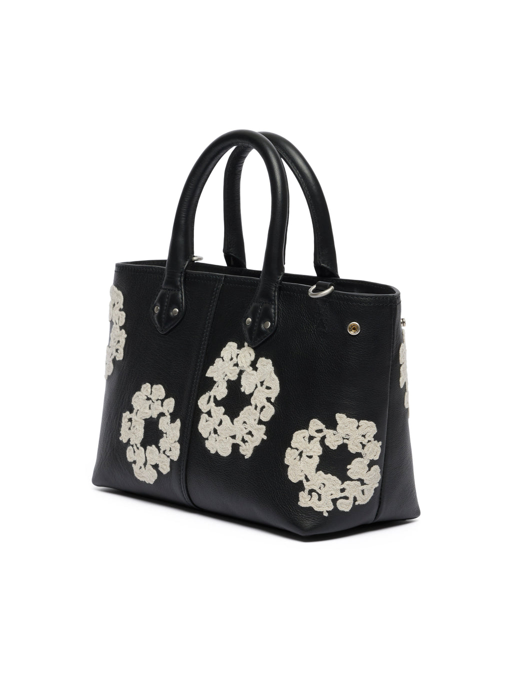 Cotton Wreath Leather Bag Small