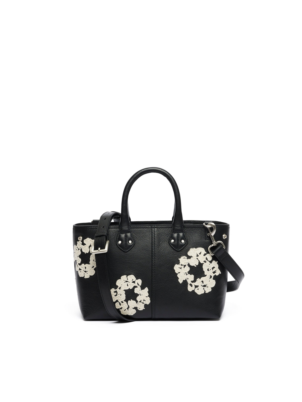 Cotton Wreath Leather Bag Small