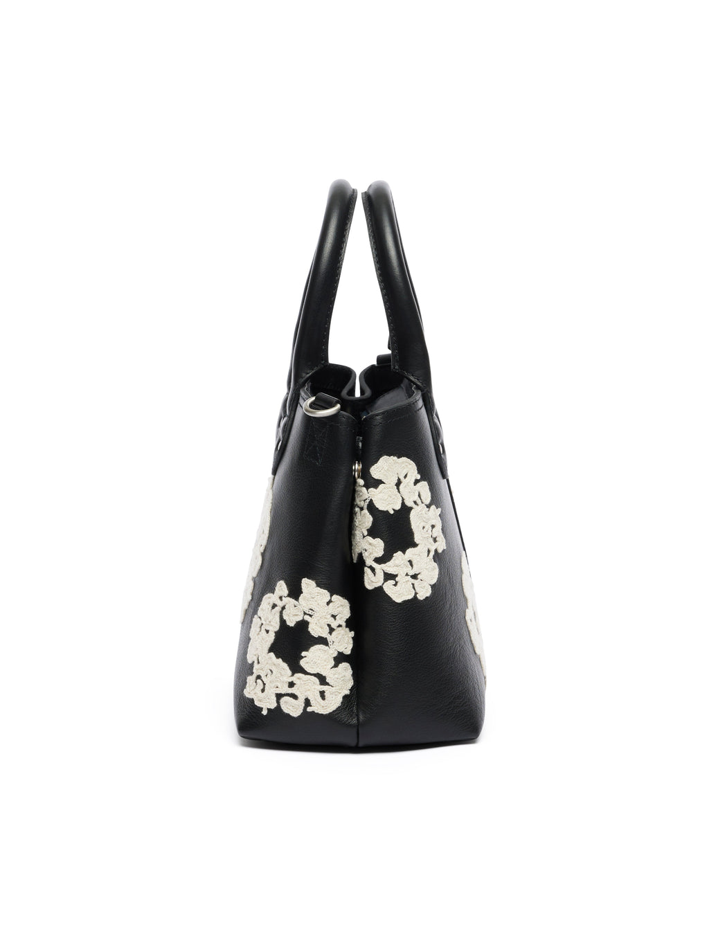 Cotton Wreath Leather Bag Small
