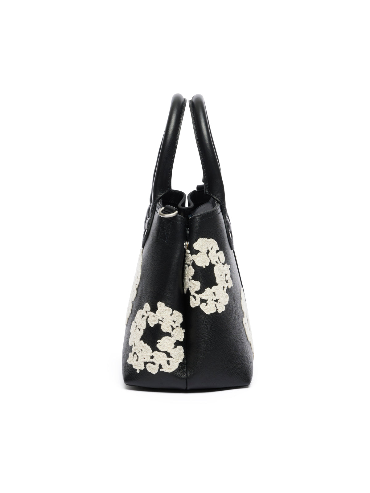 Cotton Wreath Leather Bag Small