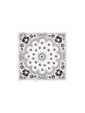 Cotton Wreath Paisley Bandana White