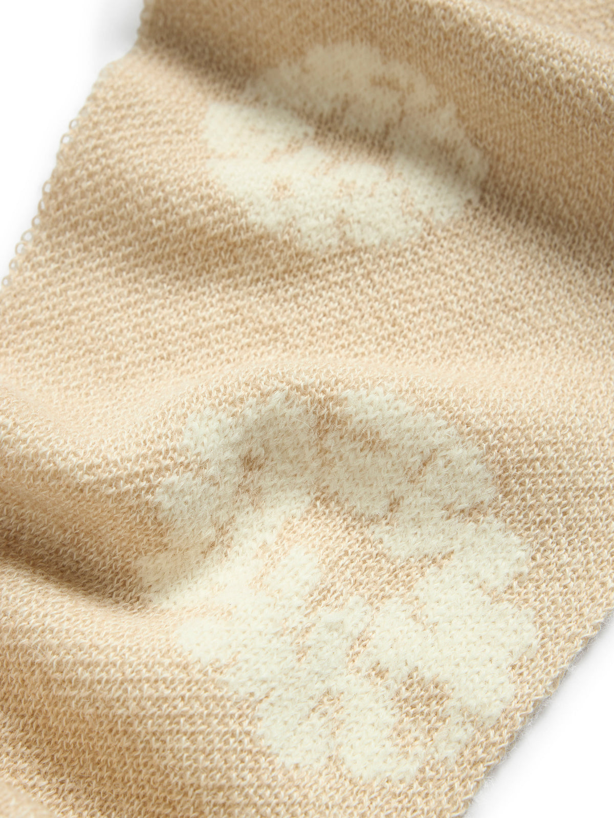 Cotton Wreath Scarf Beige