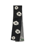 Cotton Wreath Scarf Black