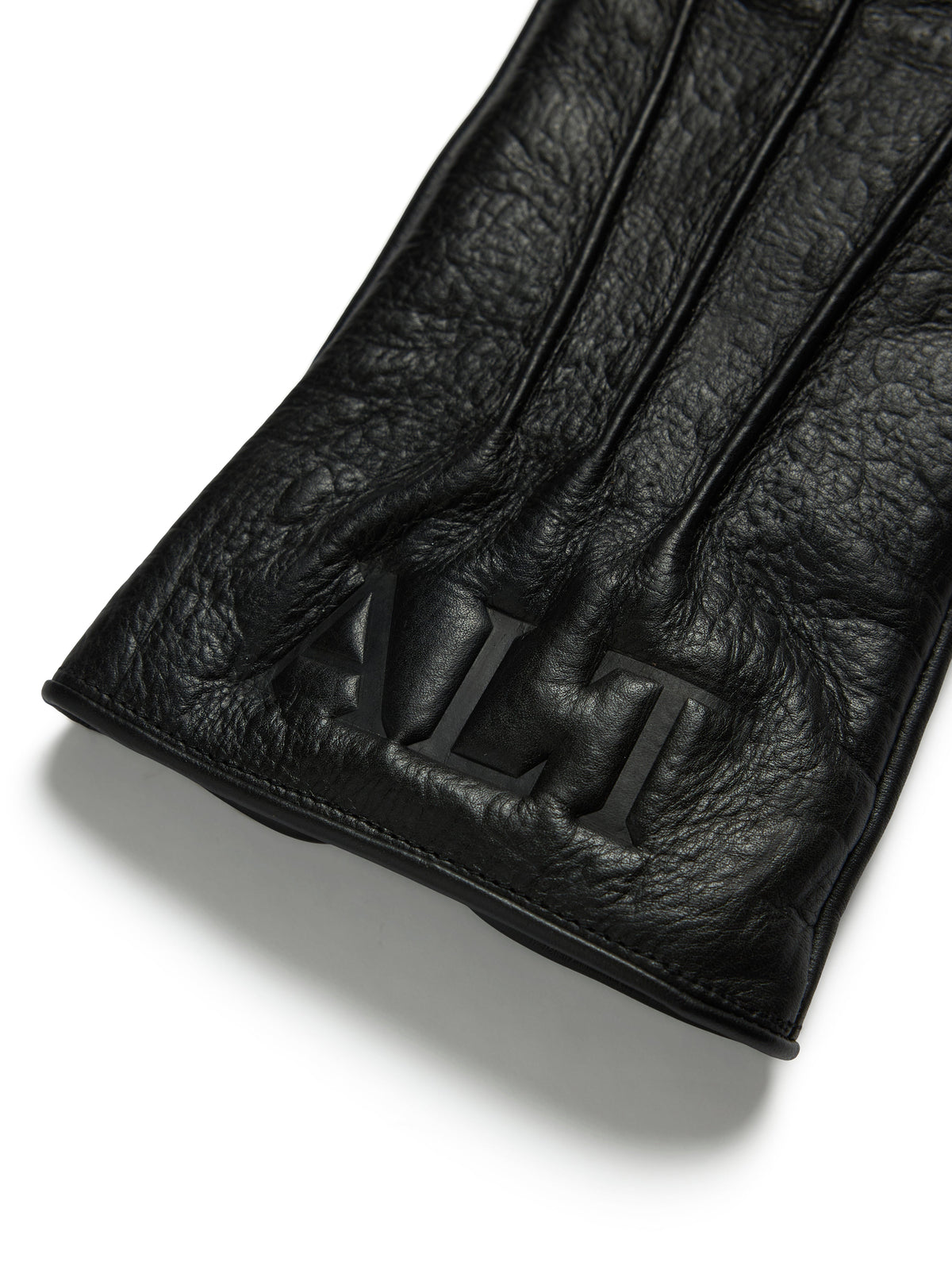 André Leon Talley Croc Embossed Leather Gloves