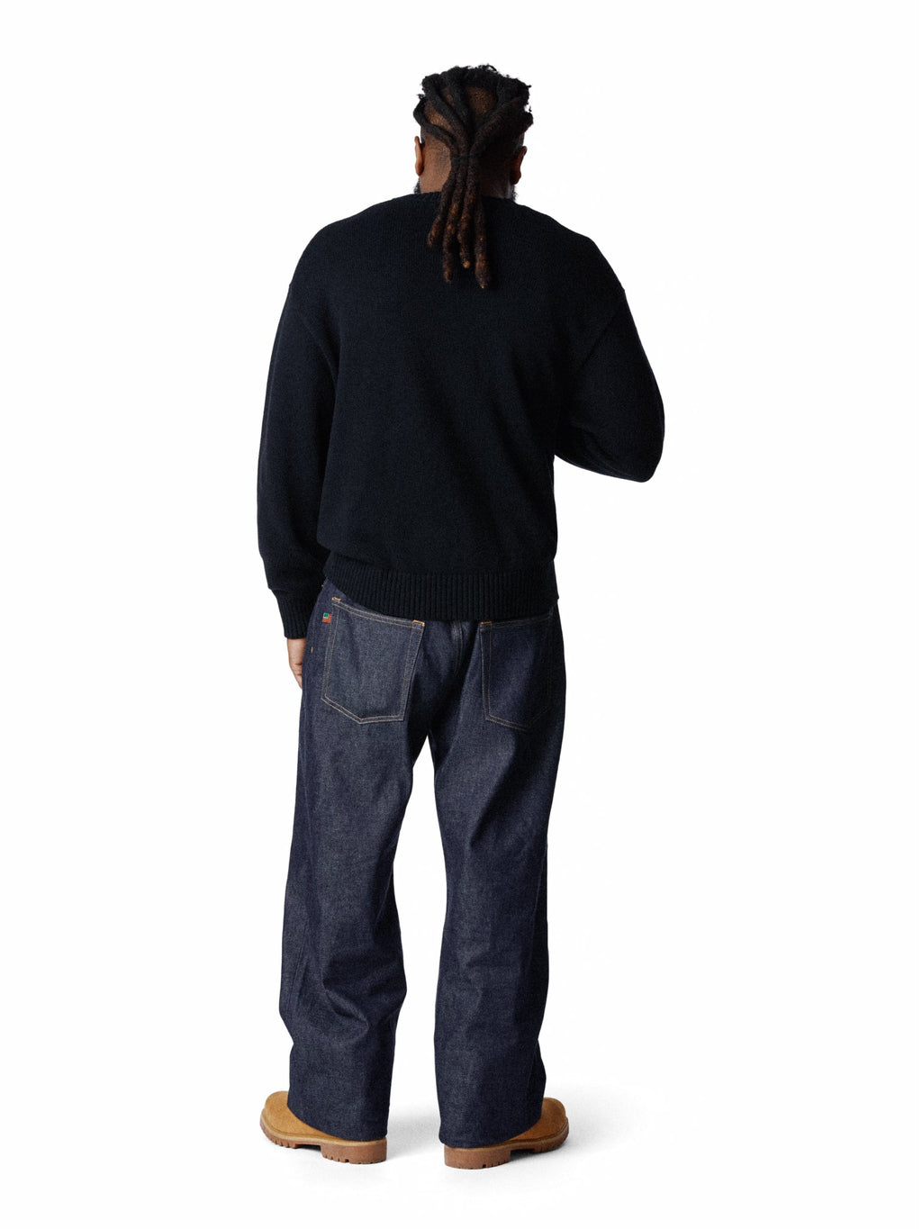 Pan-African American Pilled Sweater Black