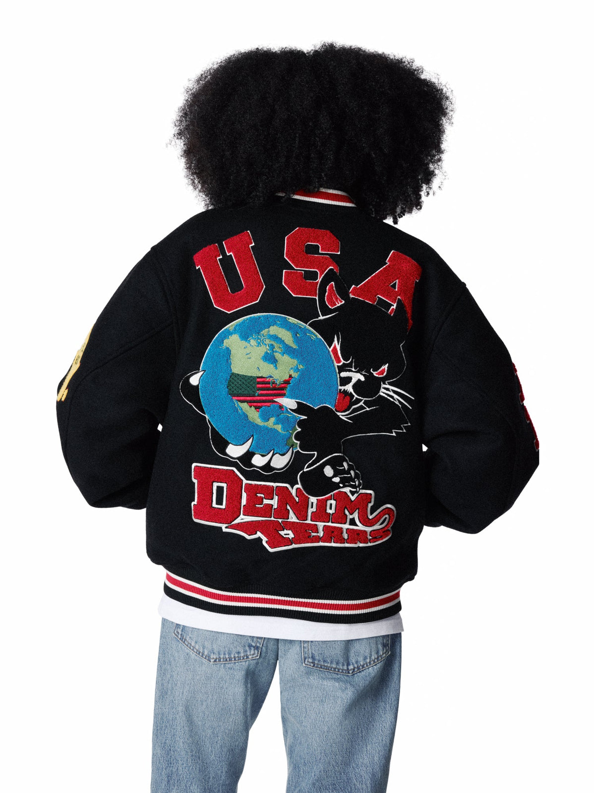 Bobby Huey Reversible Varsity Jacket Black