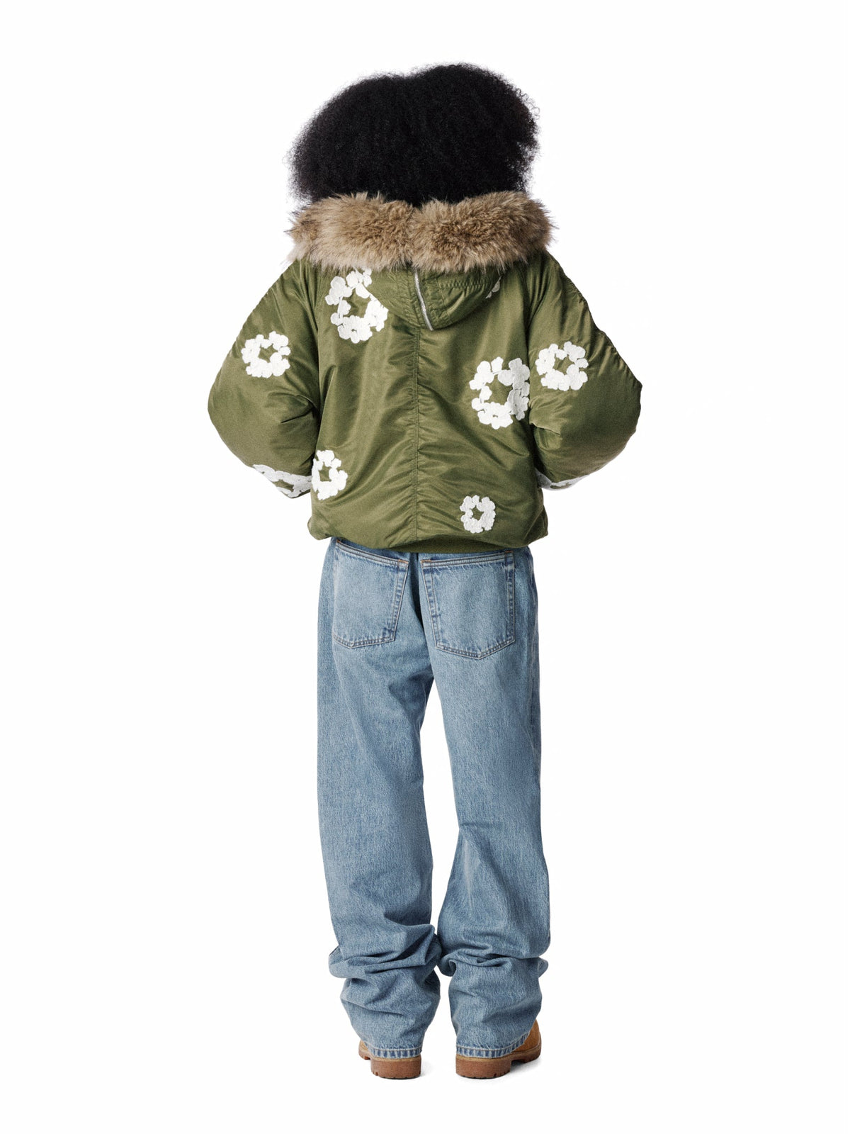 Cotton Wreath Chainstitch N-2B Flight Jacket Military Green