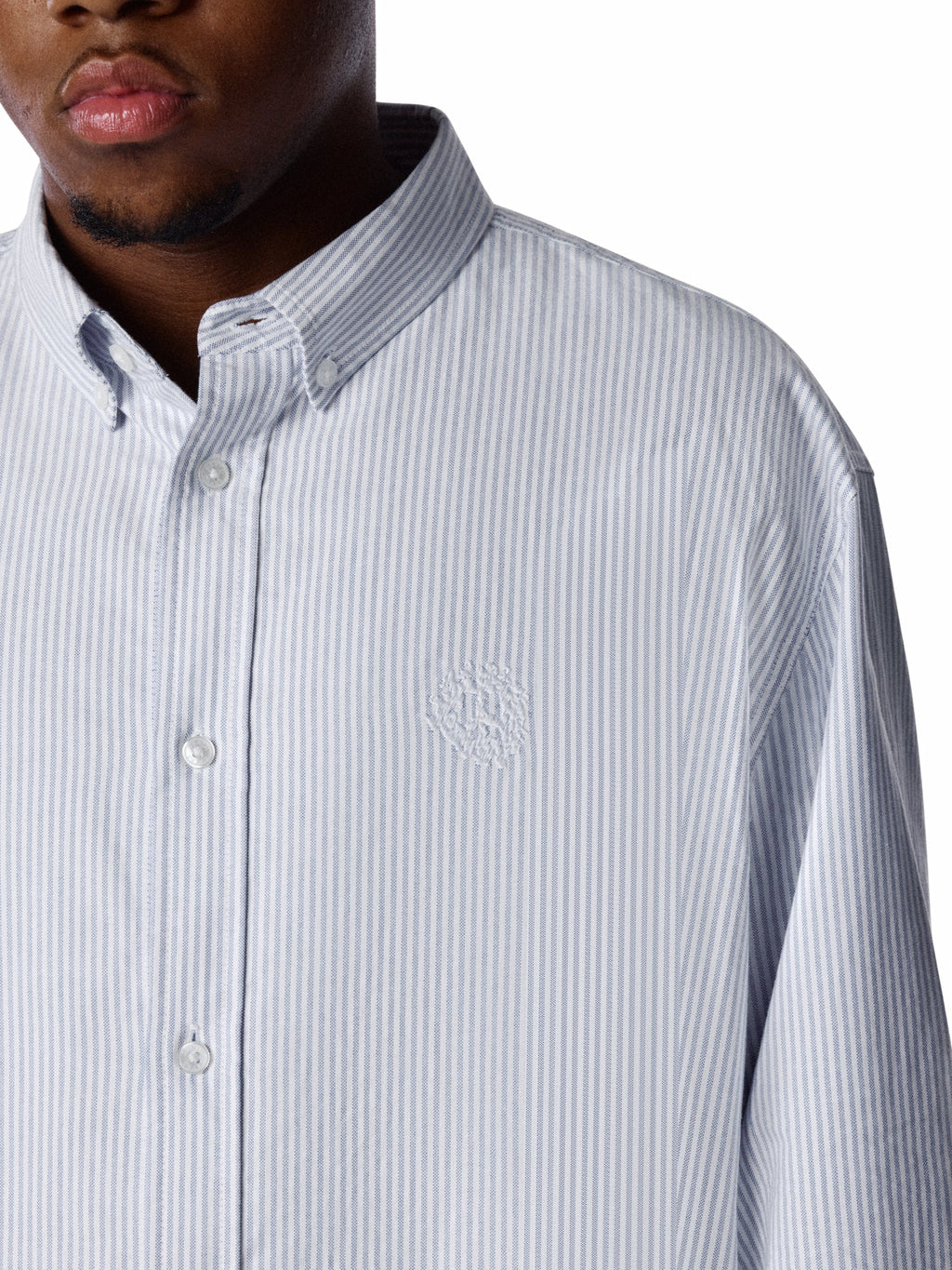 Peace Wreath Oxford Shirt Blue