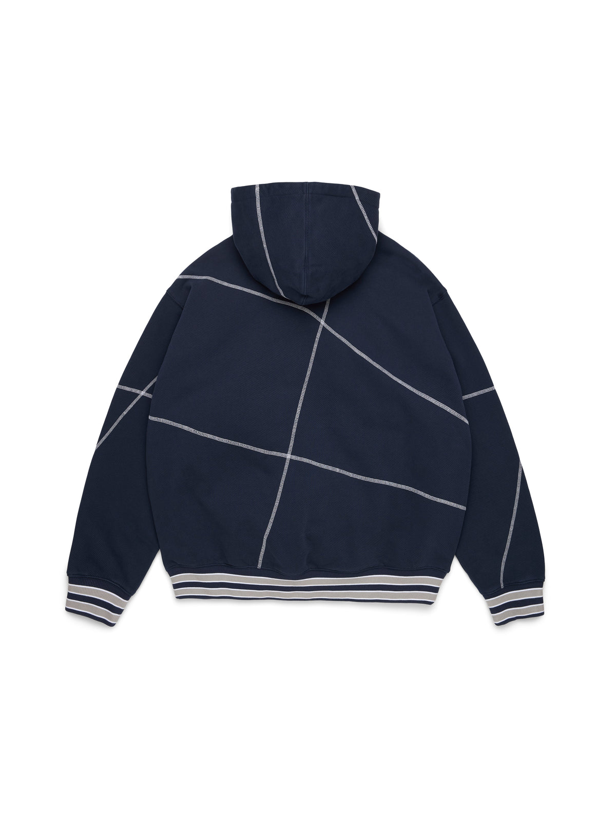 DT Virginia Overlock Stitch Hoodie Navy