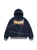 DT Virginia Overlock Stitch Hoodie Navy