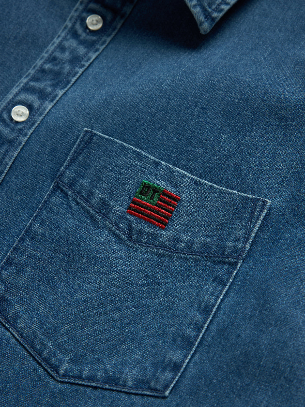 DT Flag Denim Button Up Shirt