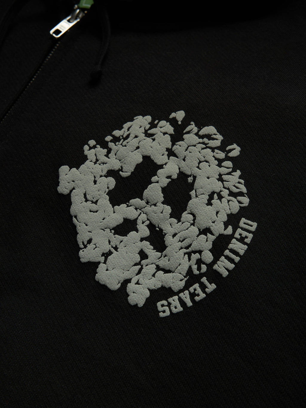 Denim U Zip Hoodie Black