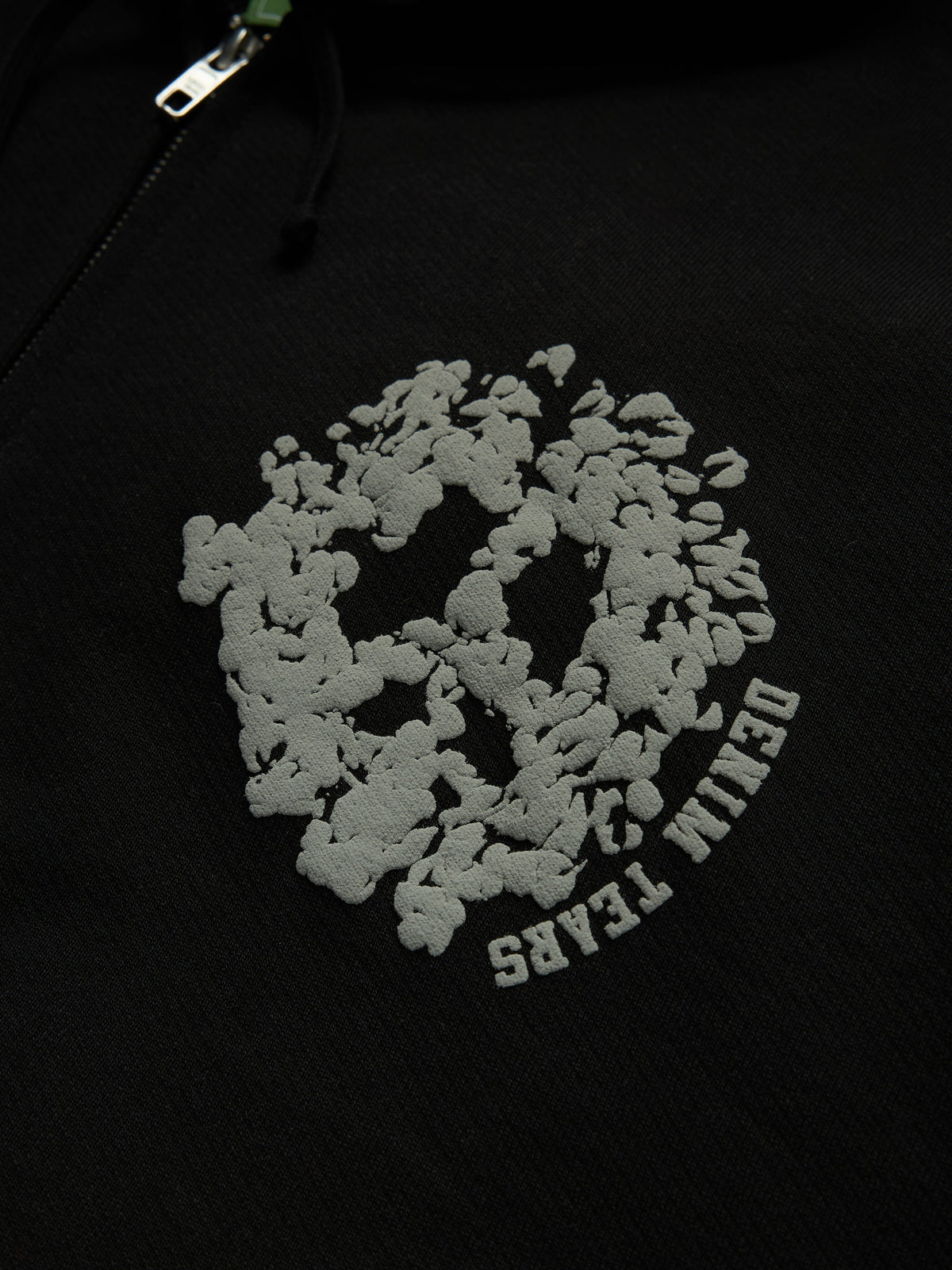 Denim U Zip Hoodie Black