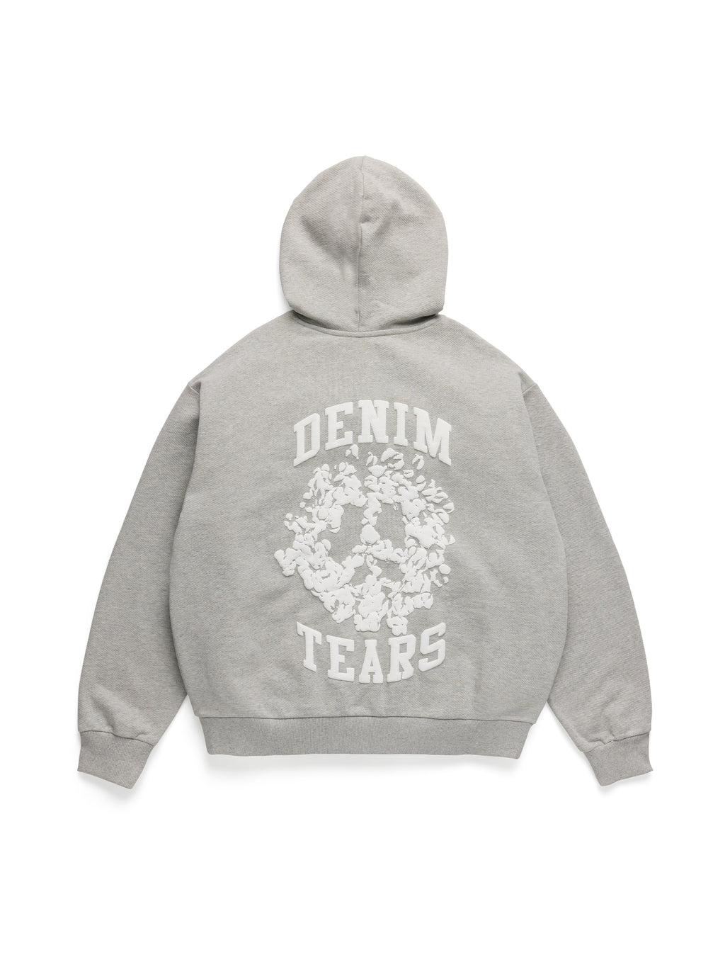 Denim U Zip Hoodie Grey
