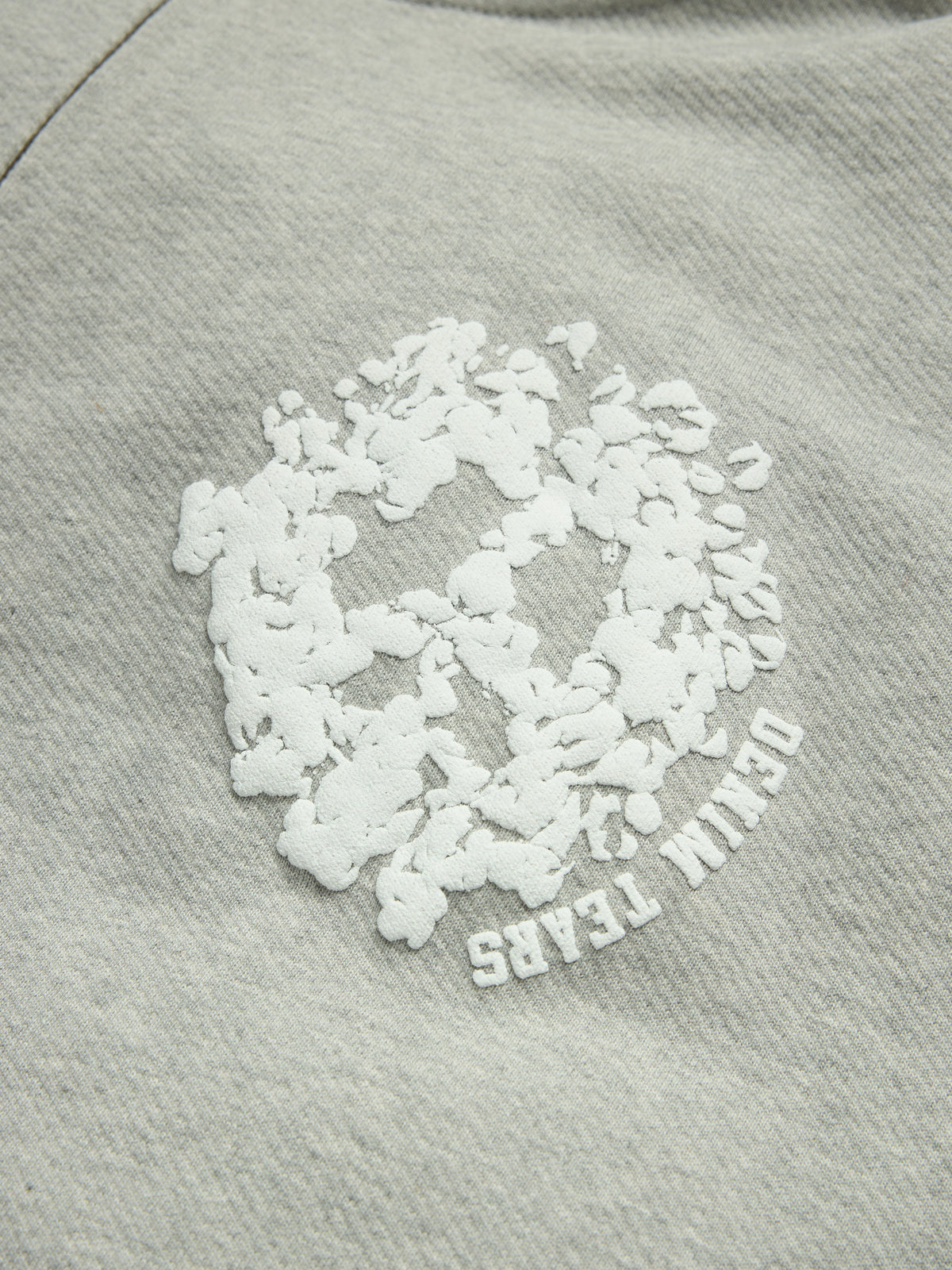 Denim U Zip Hoodie Grey