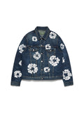 Cotton Wreath Denim Jacket Dark Wash