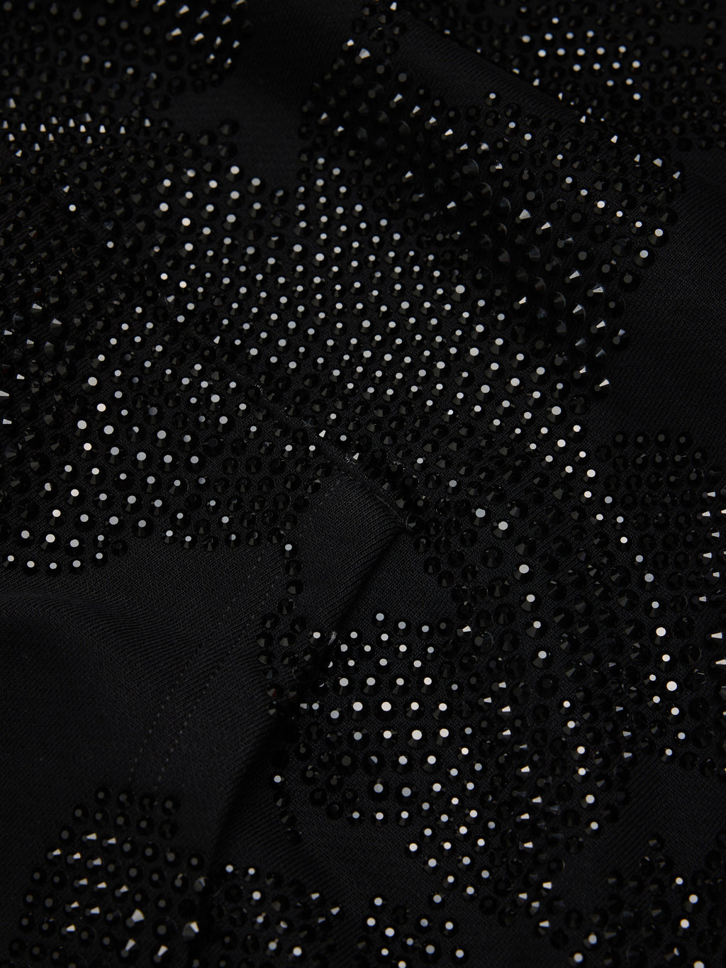 Biggie Rhinestone Cotton Wreath Pull Over Hoodie Black
