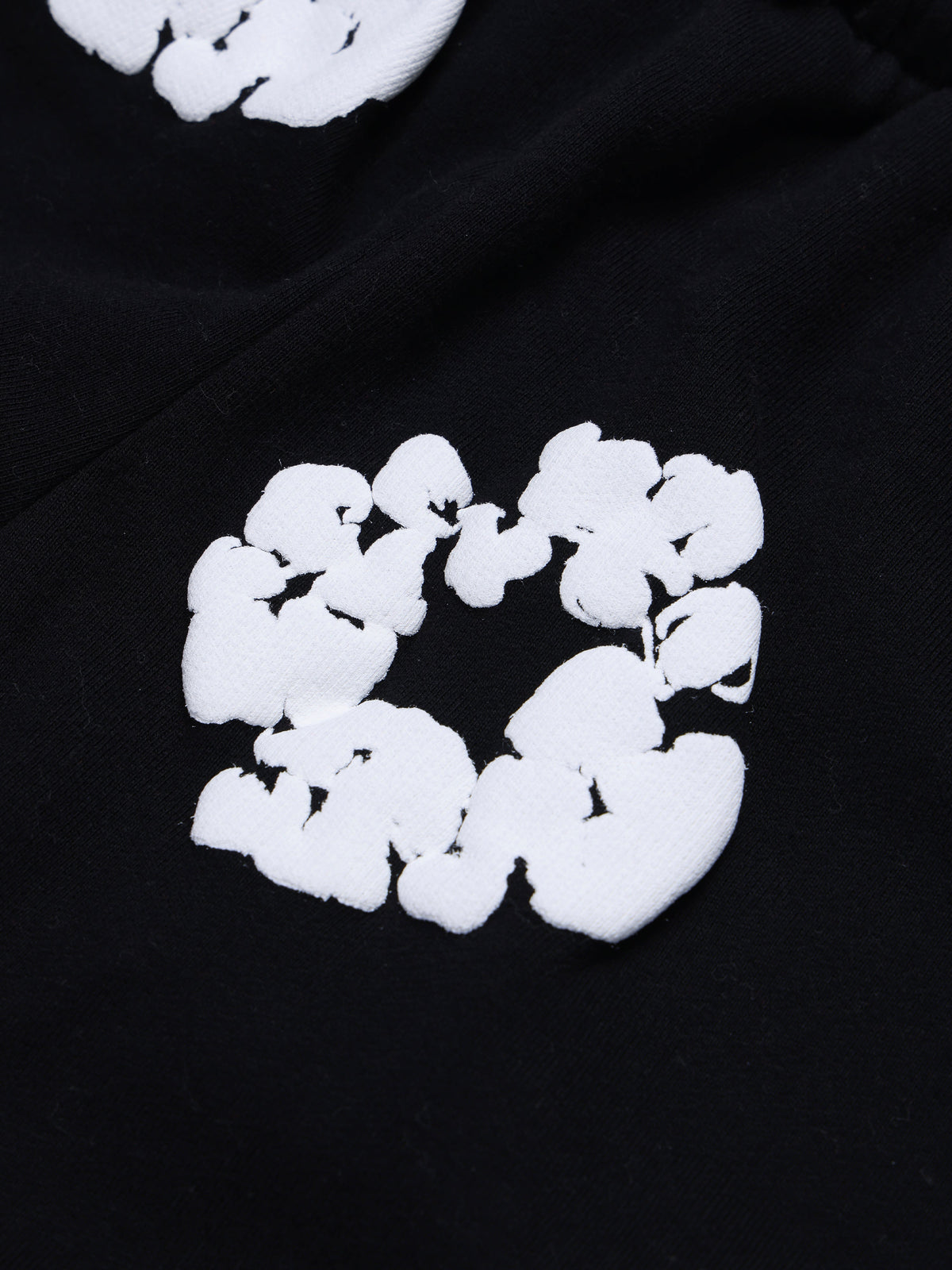 Kids Cotton Wreath Sweatpants Black