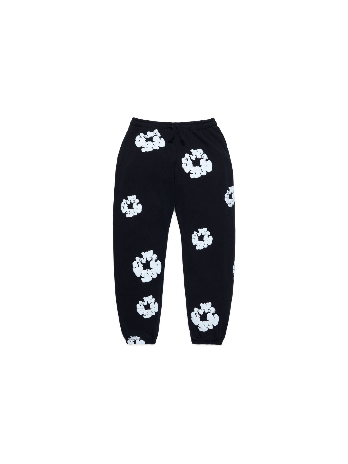 Kids Cotton Wreath Sweatpants Black