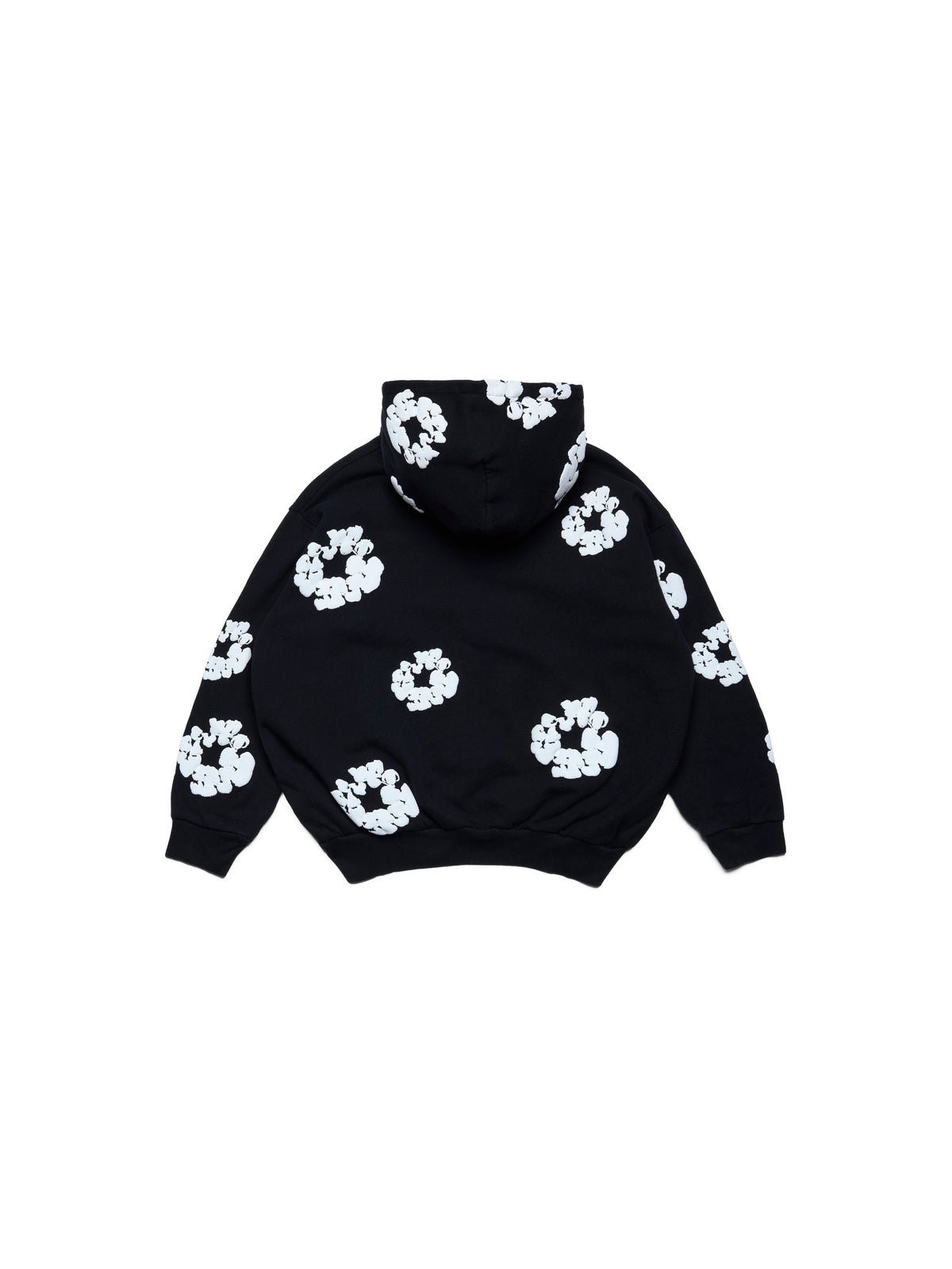 Kids Cotton Wreath Zip Hoodie Black