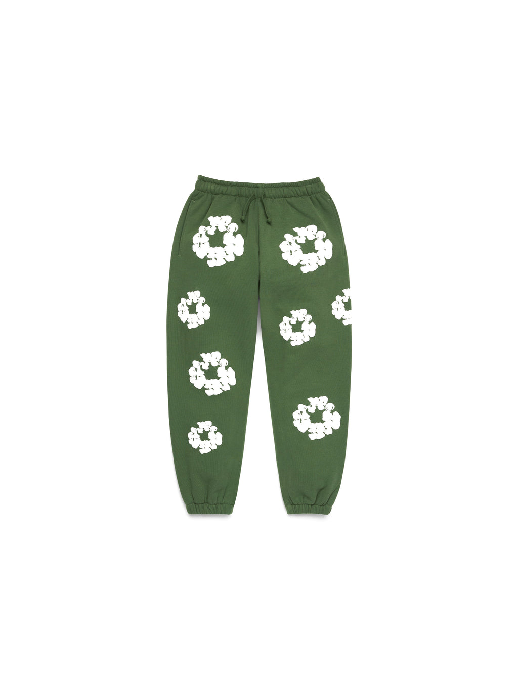 Kids Cotton Wreath Sweatpants Green