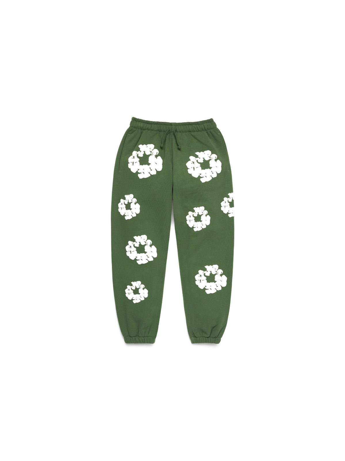 Kids Cotton Wreath Sweatpants Green
