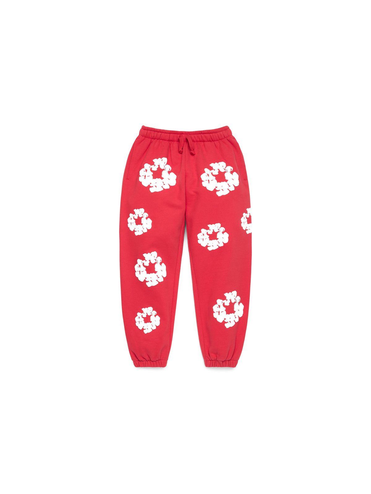 Kids Cotton Wreath Sweatpants Red