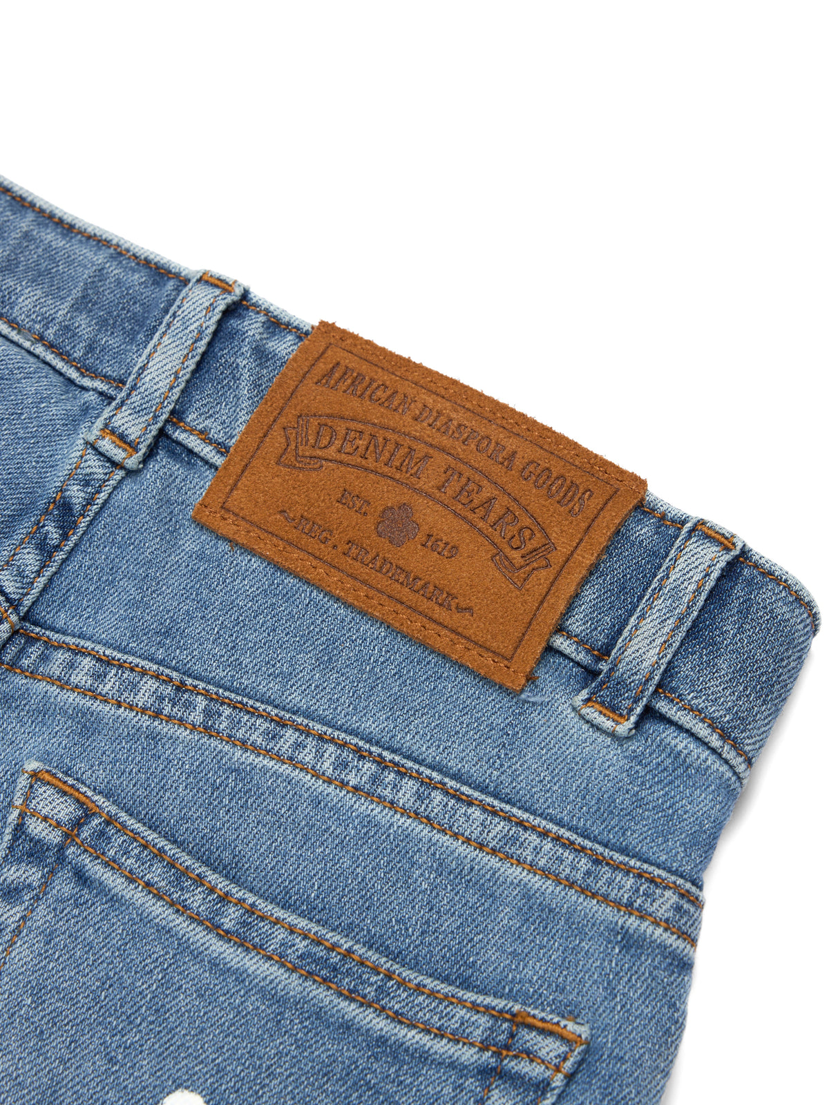 Kids Cotton Wreath Denim Pant Light Indigo