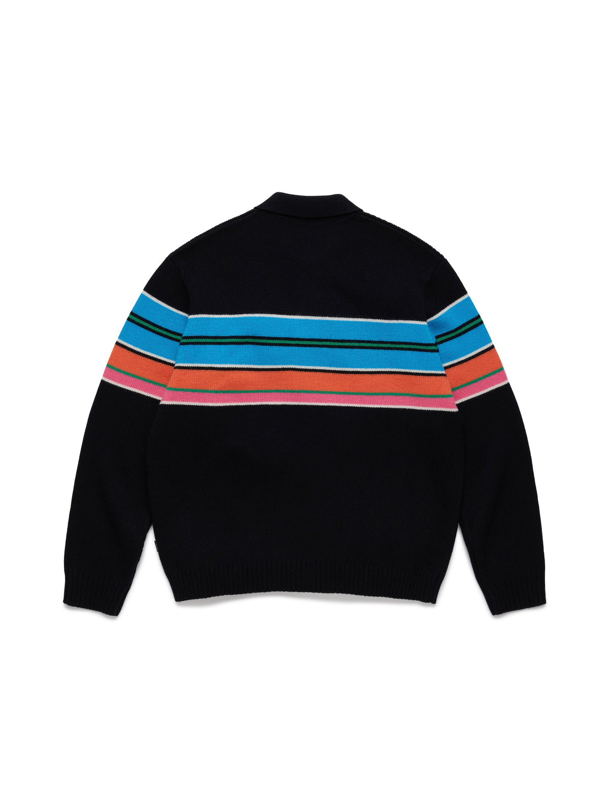 Knit Striped Polo Sweater Multi