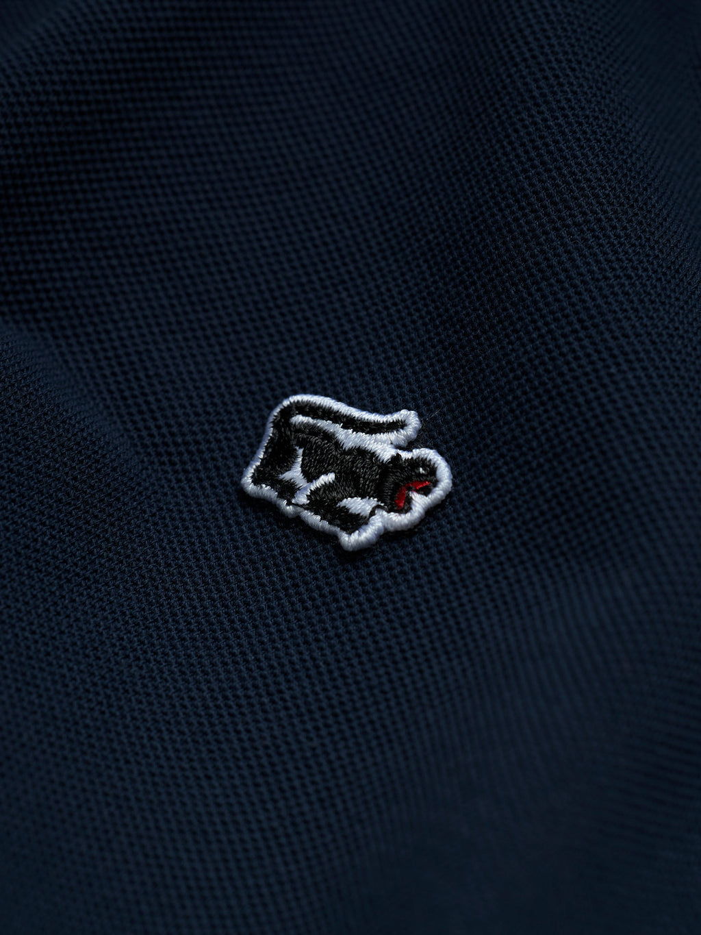 Pique Panther Long Sleeve Polo Navy
