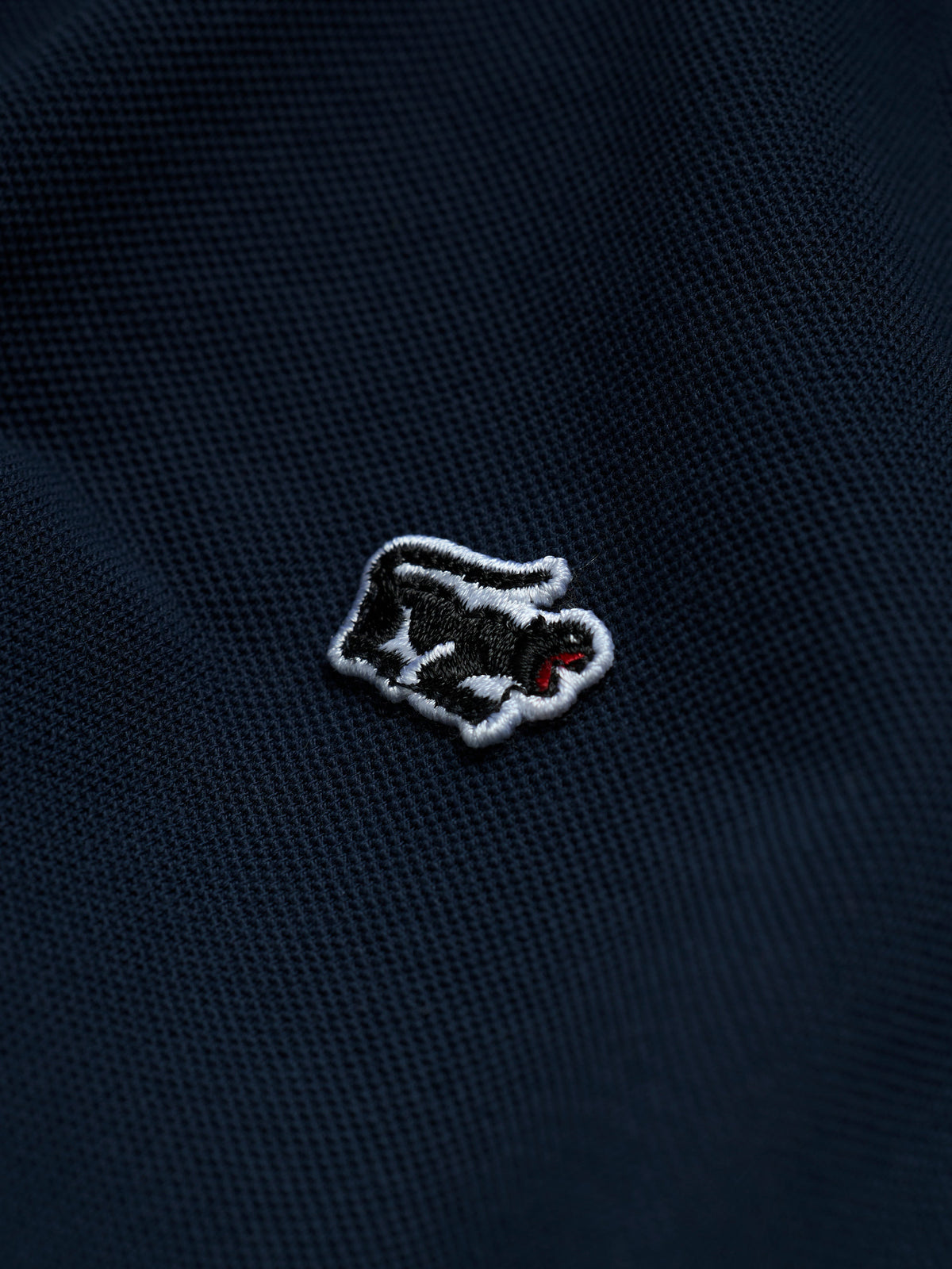 Pique Panther Long Sleeve Polo Navy