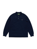 Pique Panther Long Sleeve Polo Navy