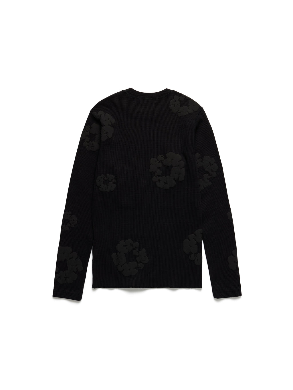 Cotton Wreath Thermal Long Sleeve Black Mono
