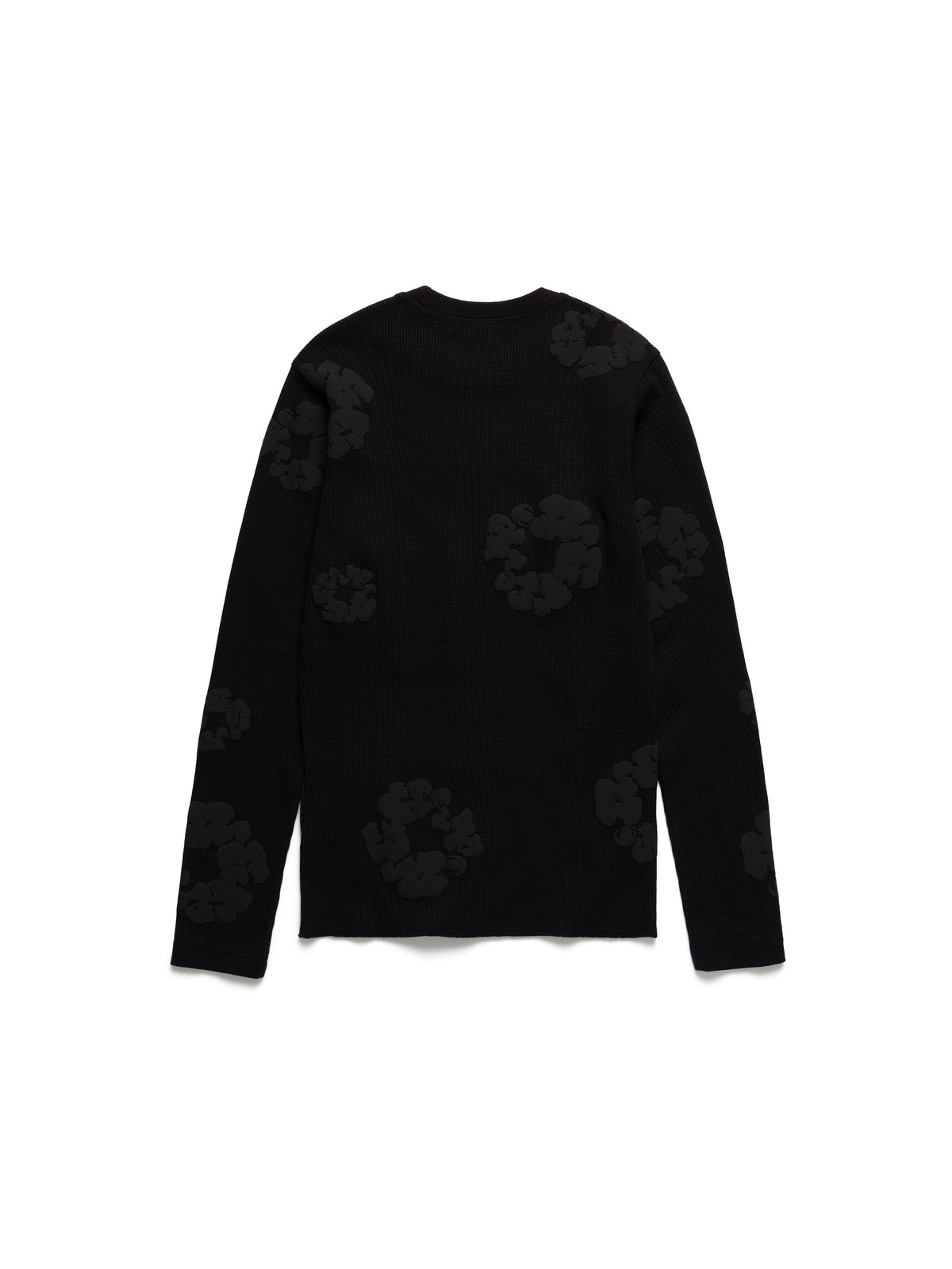 Cotton Wreath Thermal Long Sleeve Black Mono