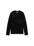 Cotton Wreath Thermal Long Sleeve Black Mono