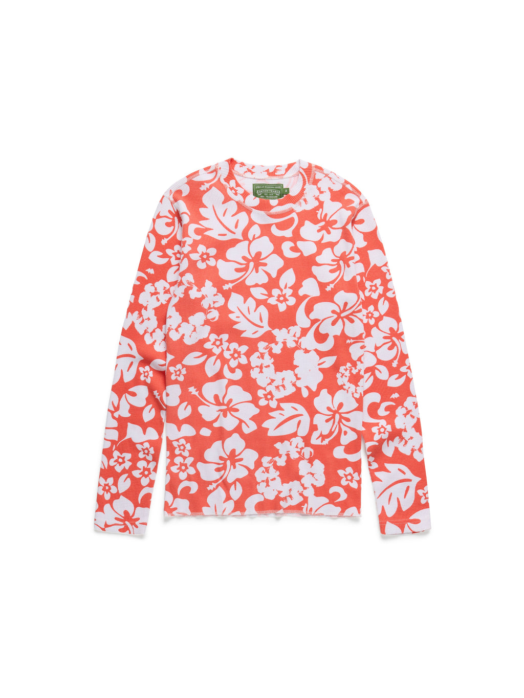 Cotton Wreath Thermal Long Sleeve Hibiscus Orange