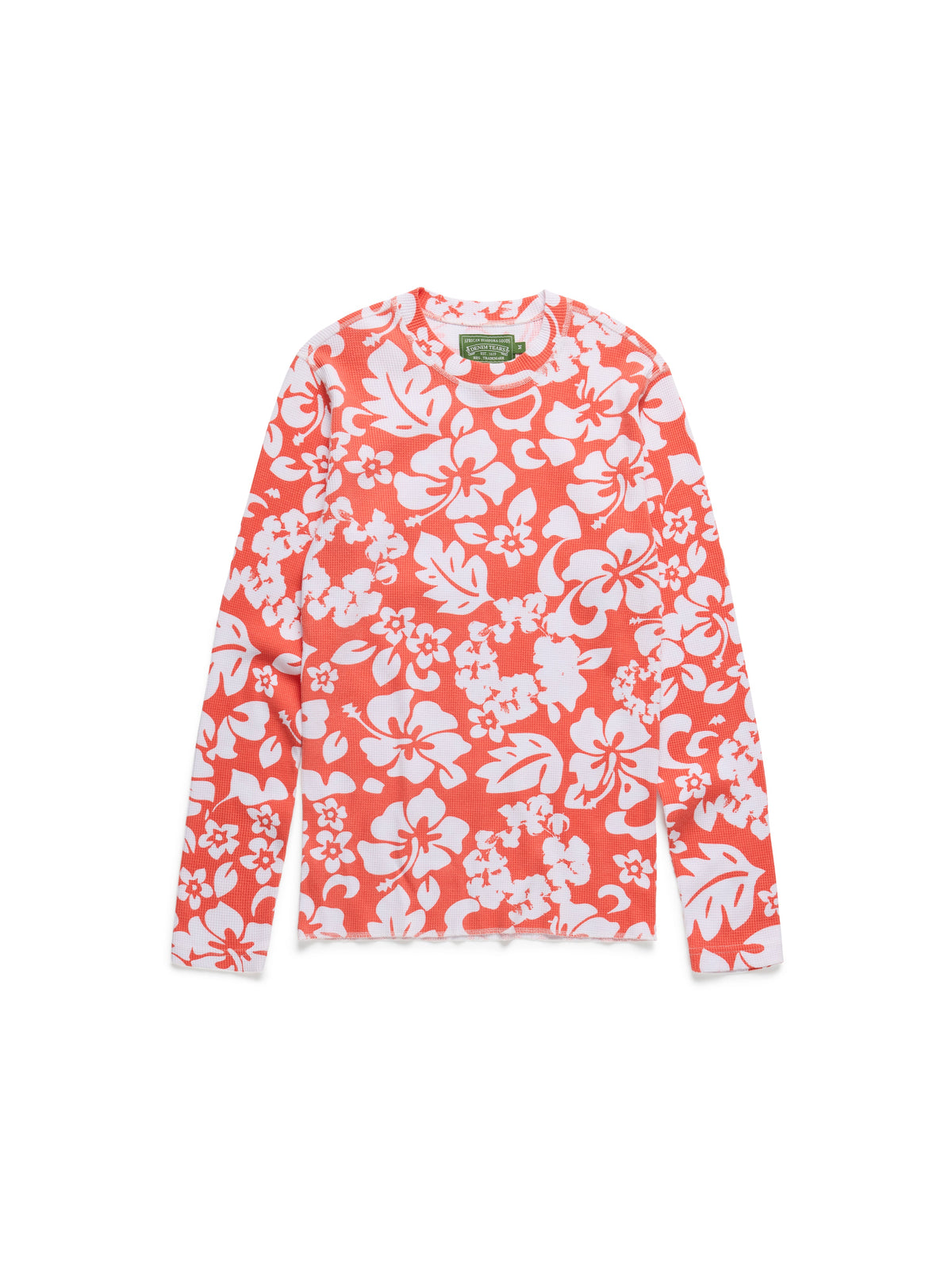 Cotton Wreath Thermal Long Sleeve Hibiscus Orange
