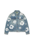 Cotton Wreath Denim Jacket Light Wash