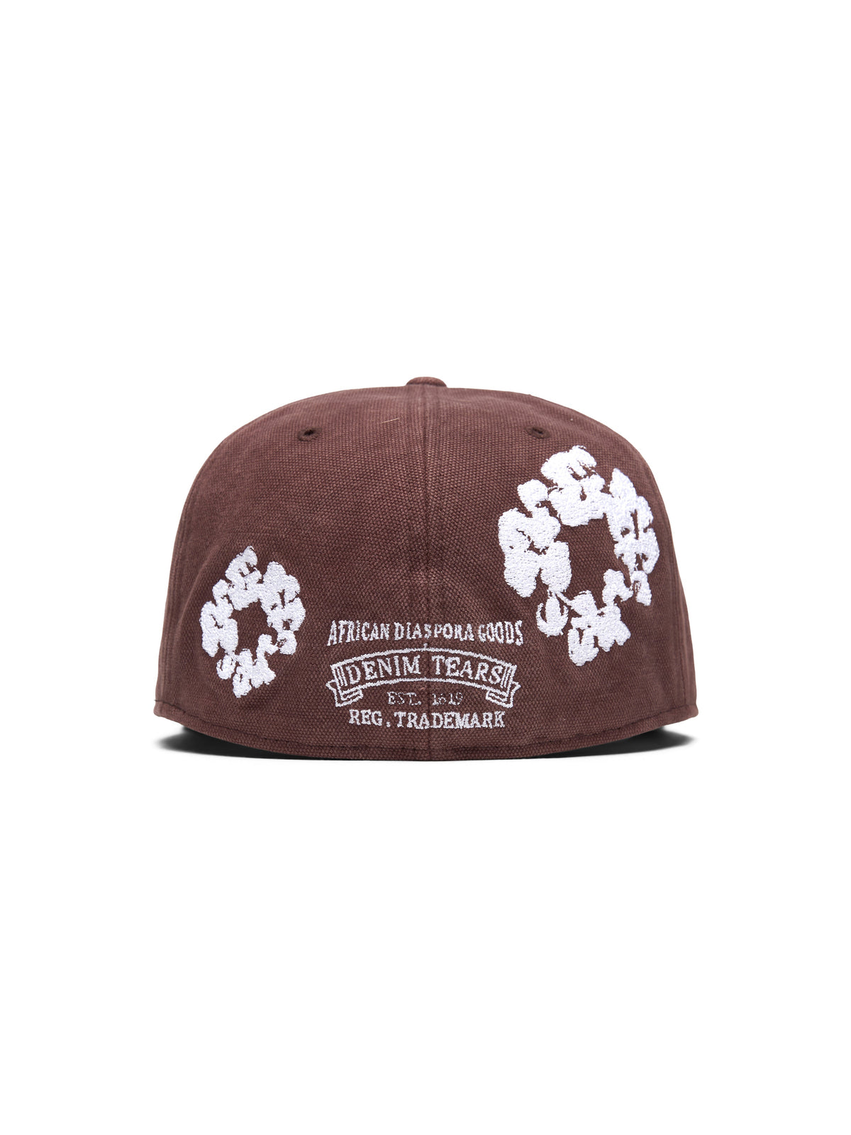 Cotton Wreath New Era 59FIFTY Canvas Fitted Cap Washed Brown