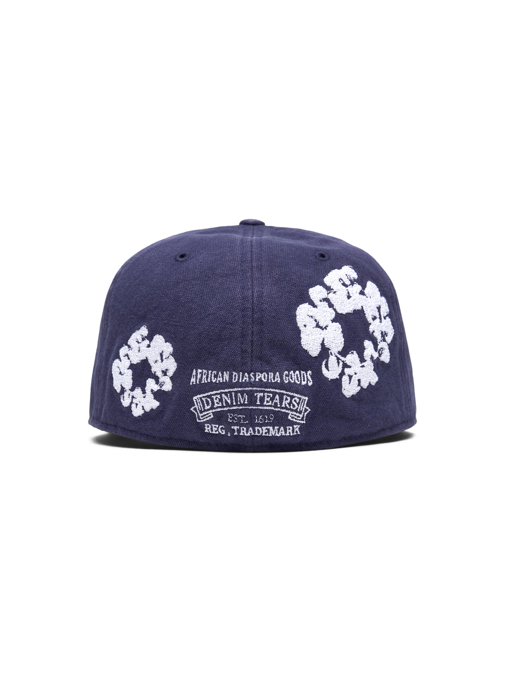 Cotton Wreath New Era 59FIFTY Canvas Fitted Cap Washed Indigo